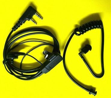 Security Headset 2 Pin Baofeng Pofung Ohrhörer Kopfhörer BLACK EDITION 2019 NEU